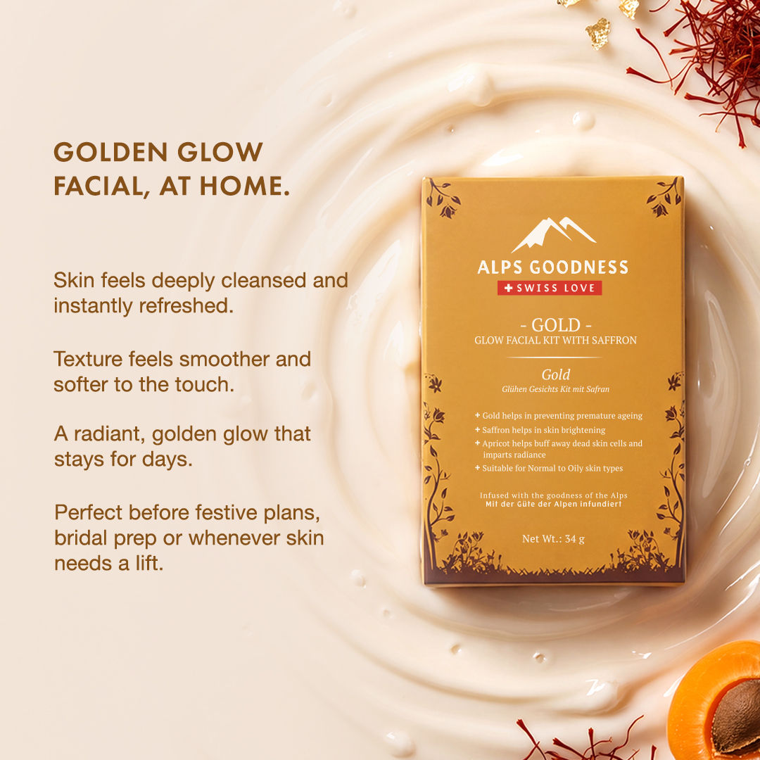 Alps Goodness Gold Glow Facial Kit – Saffron (34 gm) - image 3
