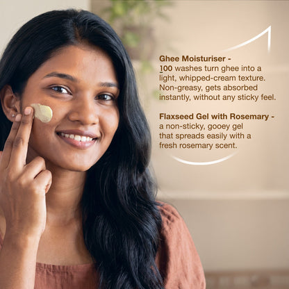 Alps Goodness Hair & Skin Nourishing Duo – Flaxseed Gel with Rosemary Hair Mask (300 ml) + Ghee Moisturiser (100 gm) - image 4