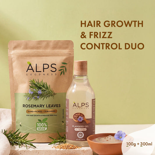 Alps Goodness Hair Growth & Frizz Control Duo – Rosemary Leaves 100 gm - Alps Goodness