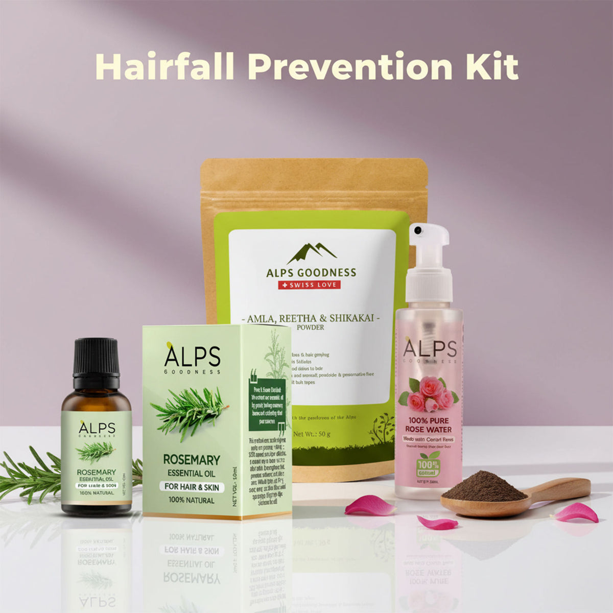 Alps Goodness Hairfall Prevention Kit – Amla Reetha & Shikakai Powder (50 gm) - Alps Goodness