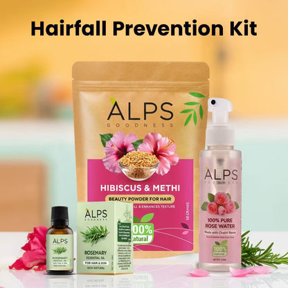 Alps Goodness Hairfall Prevention Kit – Hibiscus & Methi Powder (50 gm) - Alps Goodness