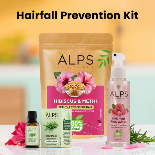 Alps Goodness Hairfall Prevention Kit – Hibiscus & Methi Powder (50 gm) - Alps Goodness