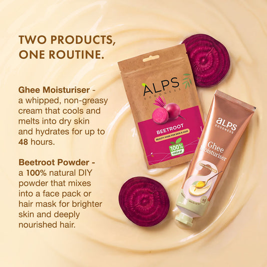Alps Goodness Natural Glow & Nourish Duo – Beetroot Powder (50 gm) + Ghee Moisturiser (100 gm) - image 2