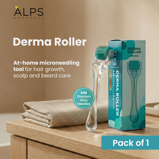 Alps Goodness Derma Roller 0.5 mm – With 540 Titanium Alloy Needles - Alps Goodness