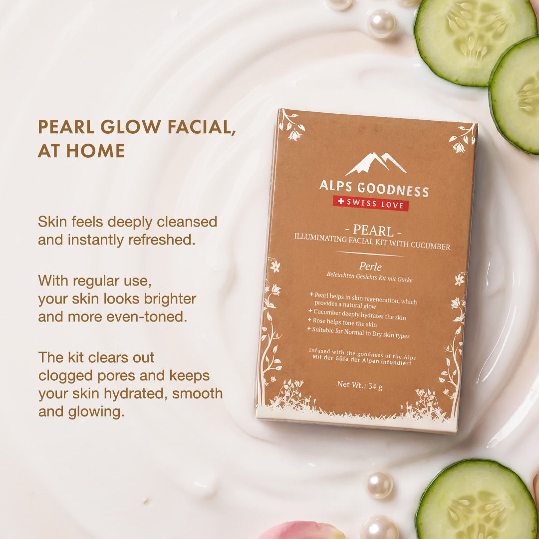 Alps Goodness Pearl Illuminating Facial Kit with Cucumber (34 gm) - image 3