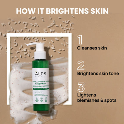 Alps Goodness Rice, Liquorice & Niacinamide Brightening Facewash For Normal to Dry Skin (100 ml) - image 3