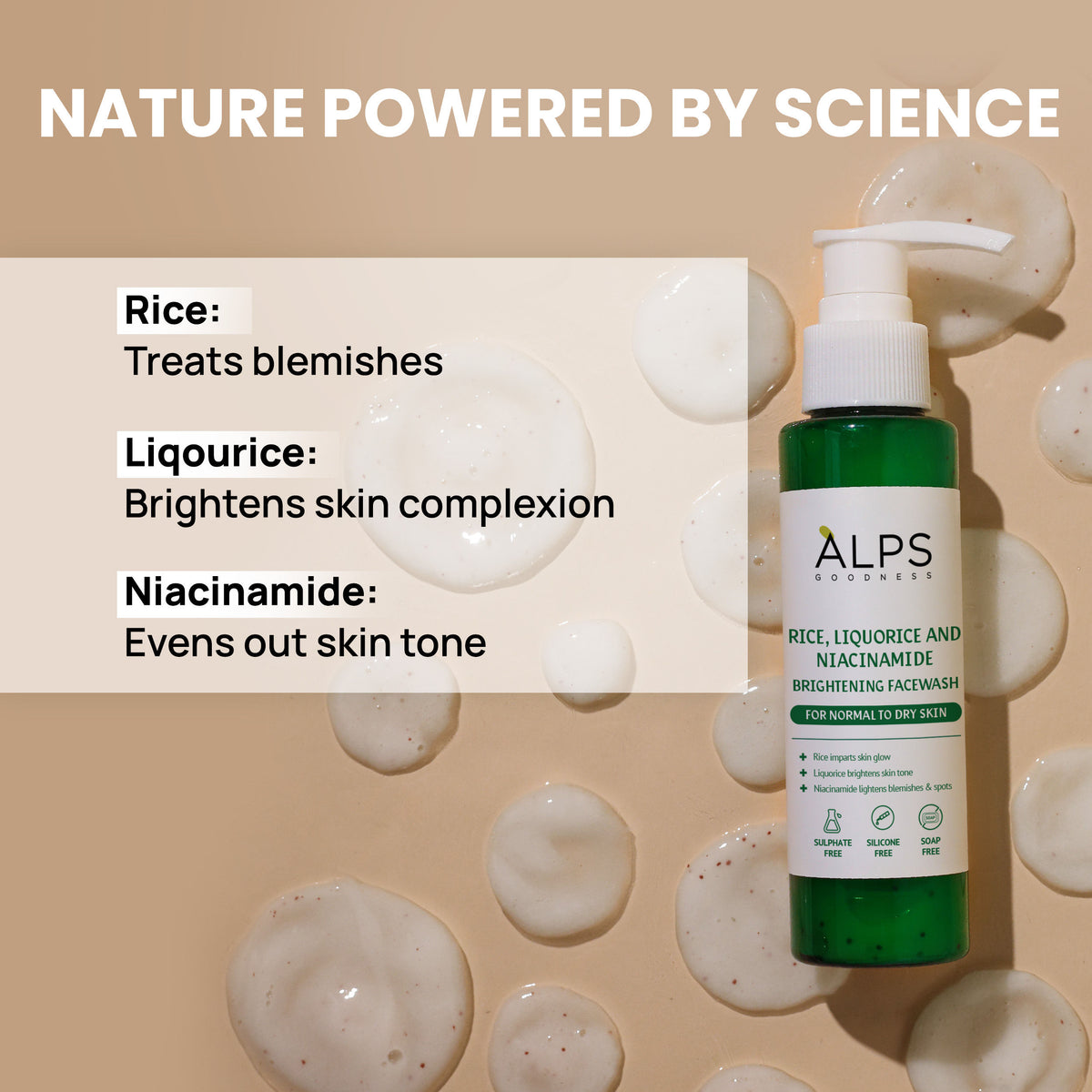 Alps Goodness Rice, Liquorice & Niacinamide Brightening Facewash For Normal to Dry Skin (100 ml) - image 5
