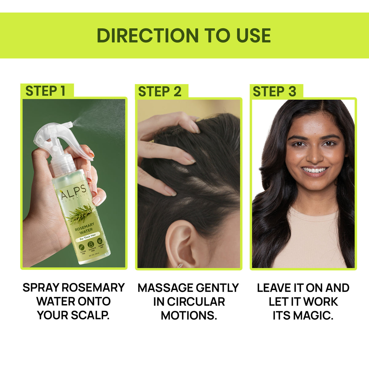 Alps Goodness Rosemary Haircare Power Duo with Rosemary Water (200 ml) & Rosemary Essential Oil (10 ml) – For Thick-Long Hair - image 3