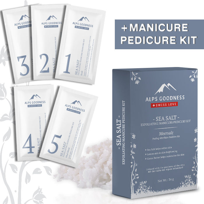 Alps Goodness Sea Salt Exfoliating Manicure Pedicure Kit (34 gm) - Alps Goodness