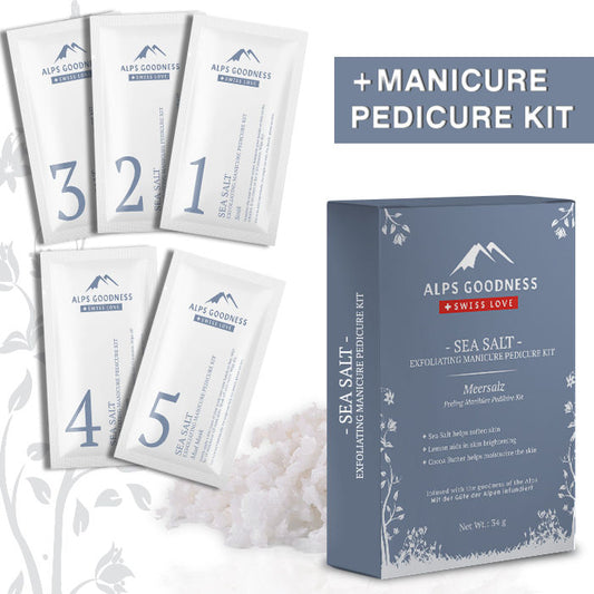 Alps Goodness Sea Salt Exfoliating Manicure Pedicure Kit (34 gm) - Alps Goodness