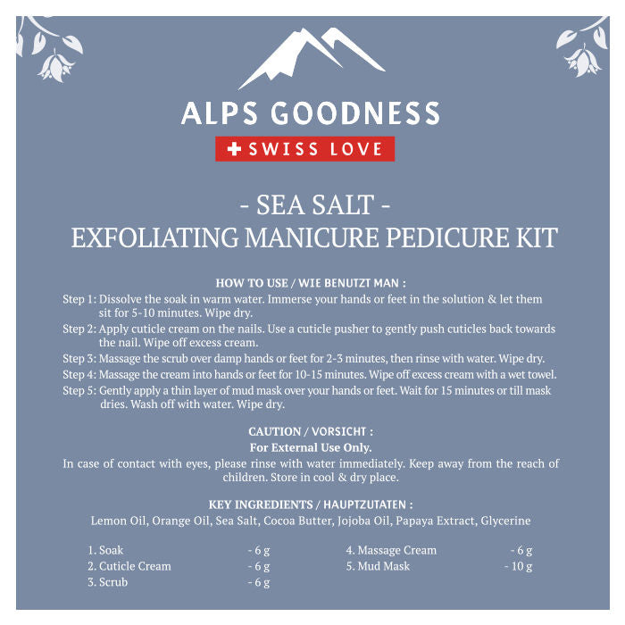 Alps Goodness Sea Salt Exfoliating Manicure Pedicure Kit (34 gm) - image 5
