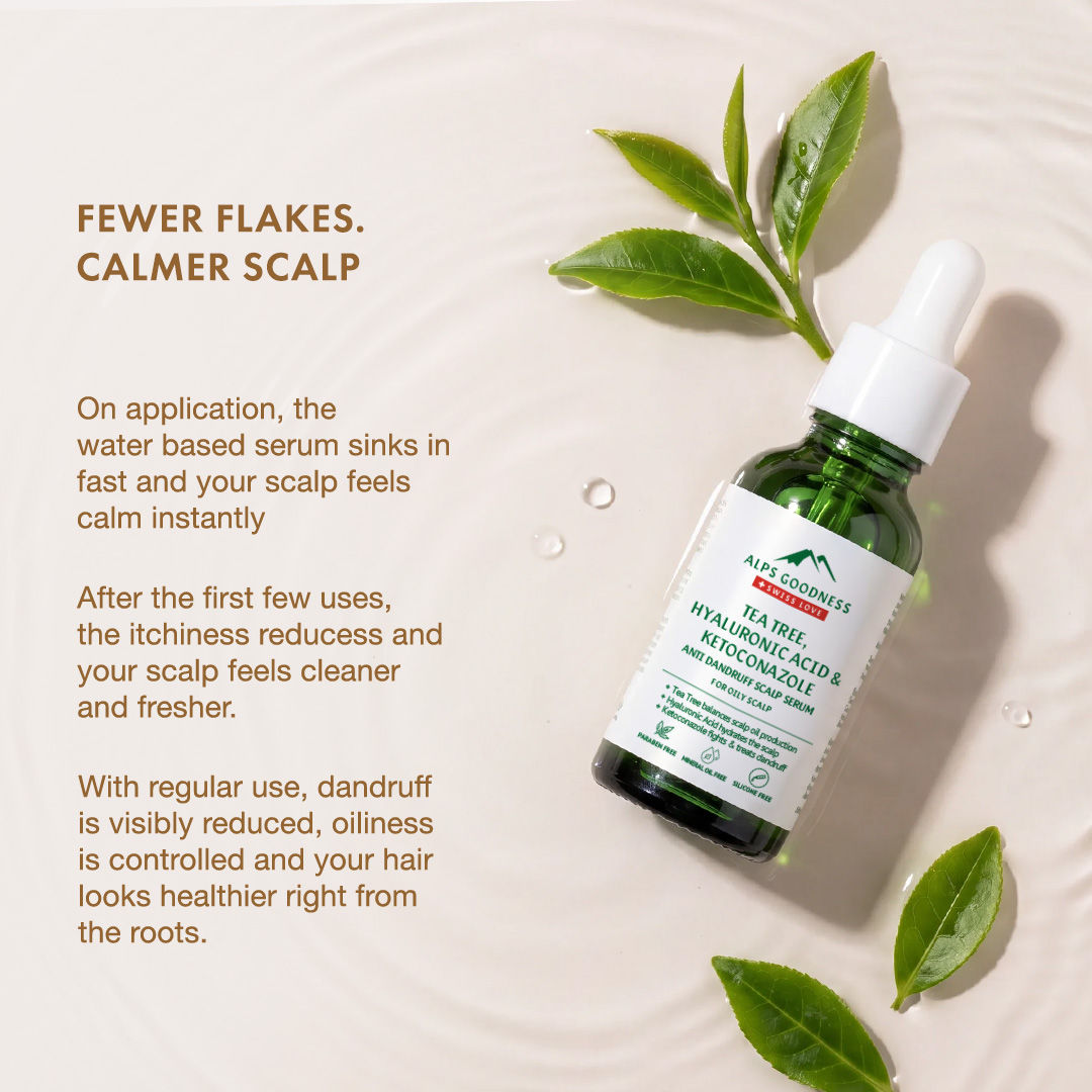 Alps Goodness Tea Tree Oil, Hyaluronic Acid & Ketoconazole Anti Dandruff Scalp Serum For Oily Scalp (30 ml) - image 2