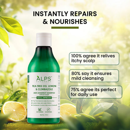 Alps Goodness Tea Tree Oil, Lemon & Climbazole Anti-Dandruff Shampoo for Oily Scalp (290 ml) - image 5