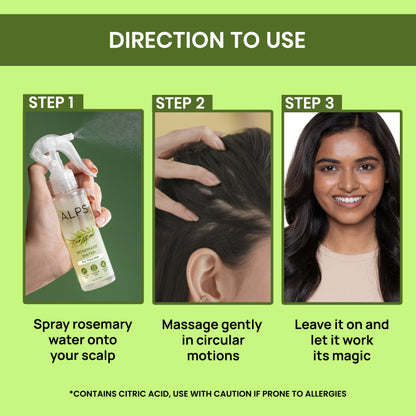 Alps Goodness Thick & Frizz-Free Hair Duo with Rosemary Water Spray (100 ml) & Flaxseed Gel (300 ml) – For Thick-Long Hair - image 4