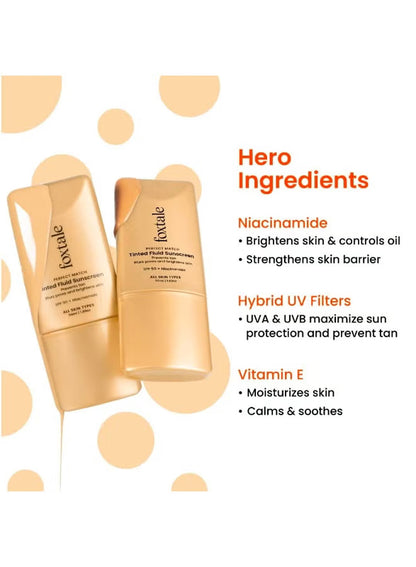 Foxtale Perfect Match Tinted Fluid Sunscreen – Coco – 50ml