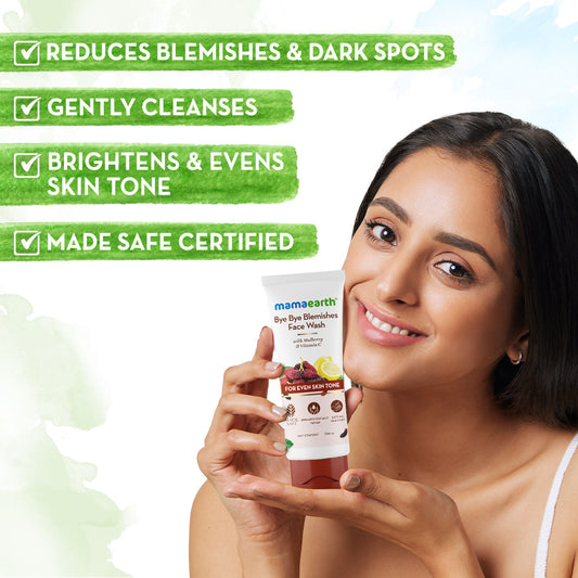 Mamaearth Bye Bye Blemishes Face Wash with Mulberry and Vitamin C for Even Skin Tone - 100 ml - Image 2