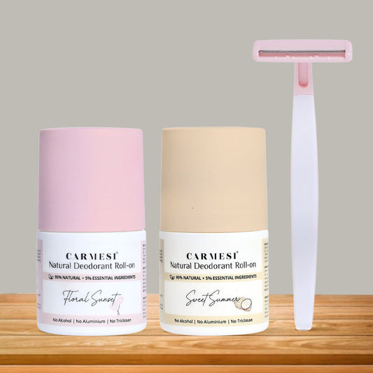Carmesi Bikini Razor & Natural Deodorant Roll-Ons - Carmesi