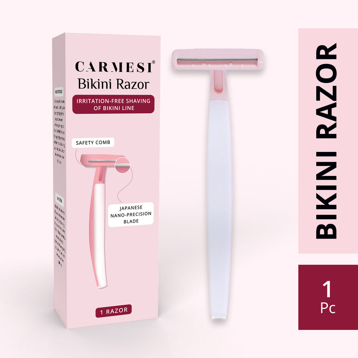Carmesi Bikini Razor for Women (Pack of 1) - Carmesi