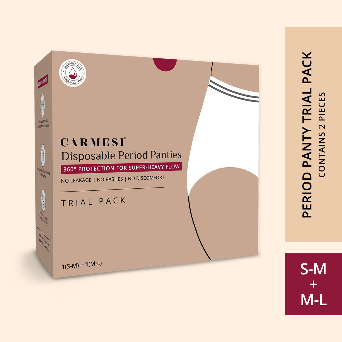 Carmesi Disposable Period Panties for Women - Carmesi