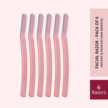 Carmesi Reusable Face Razor for Women Facial Hair- 6 Razors - Carmesi