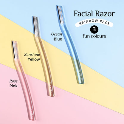 Carmesi Facial Razor Rainbow Pack 3 Pcs - image 2