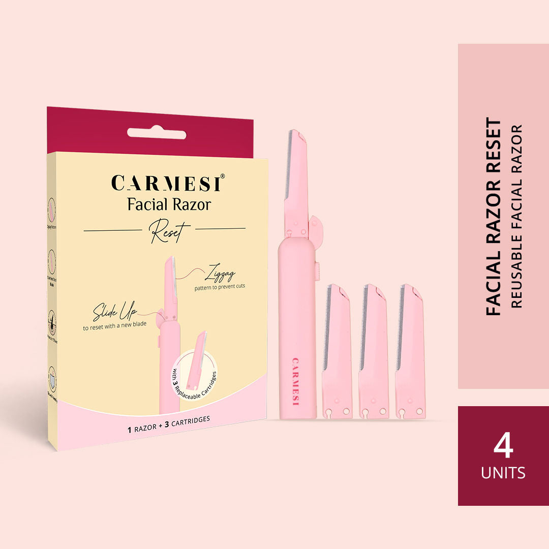 Carmesi Face Razor Reset - 1 Face Razor & 3 Cartridges - Carmesi
