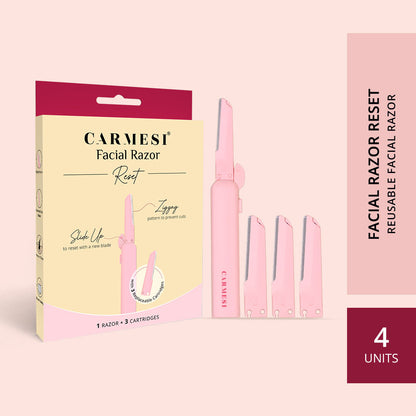 Carmesi Face Razor Reset - 1 Face Razor & 3 Cartridges - Carmesi