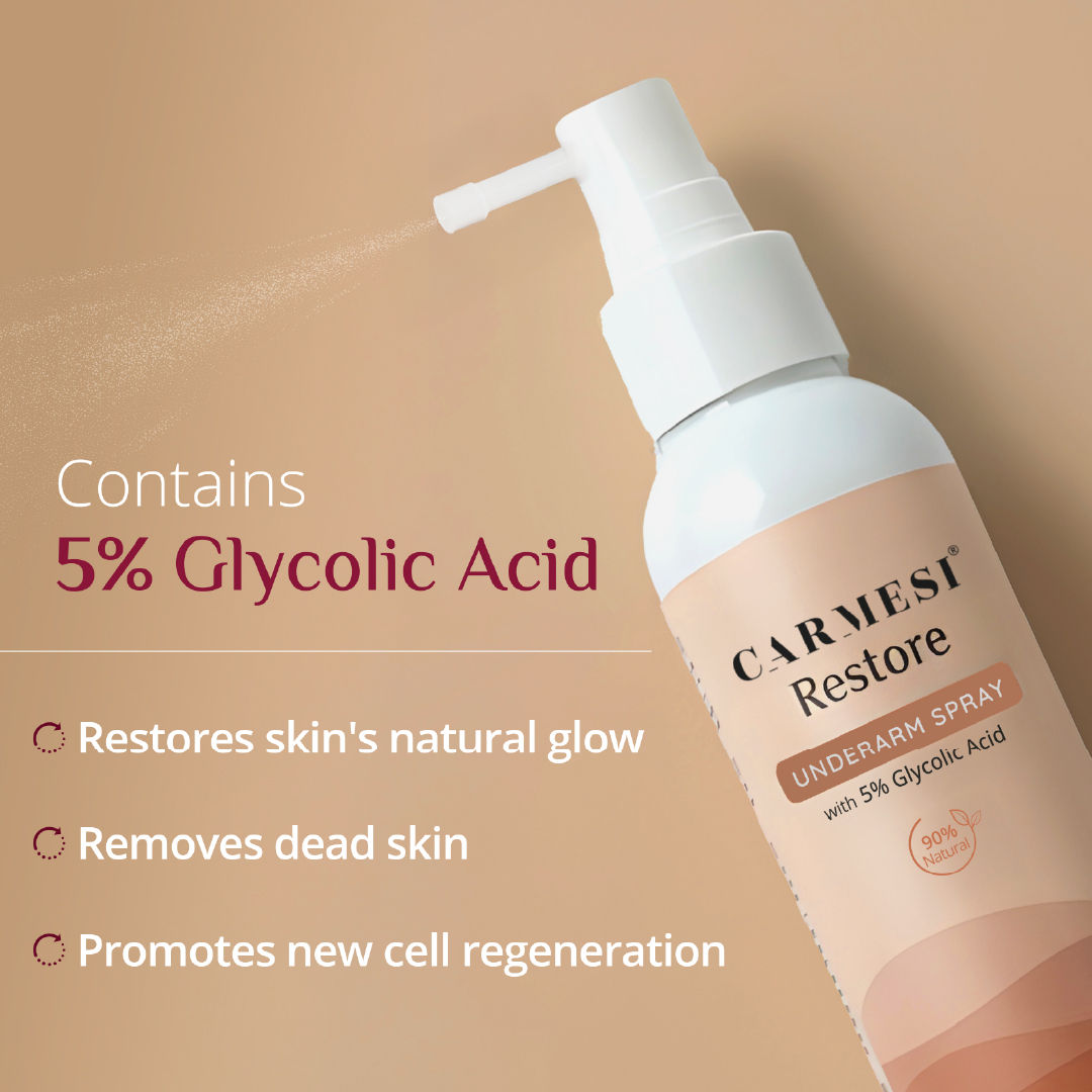 Carmesi Restore Underarm Spray With 5% Glycolic Acid, 120 ml - image 3