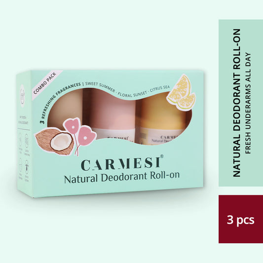 Carmesi Natural Underarm Roll On Deodorant Combo - Carmesi