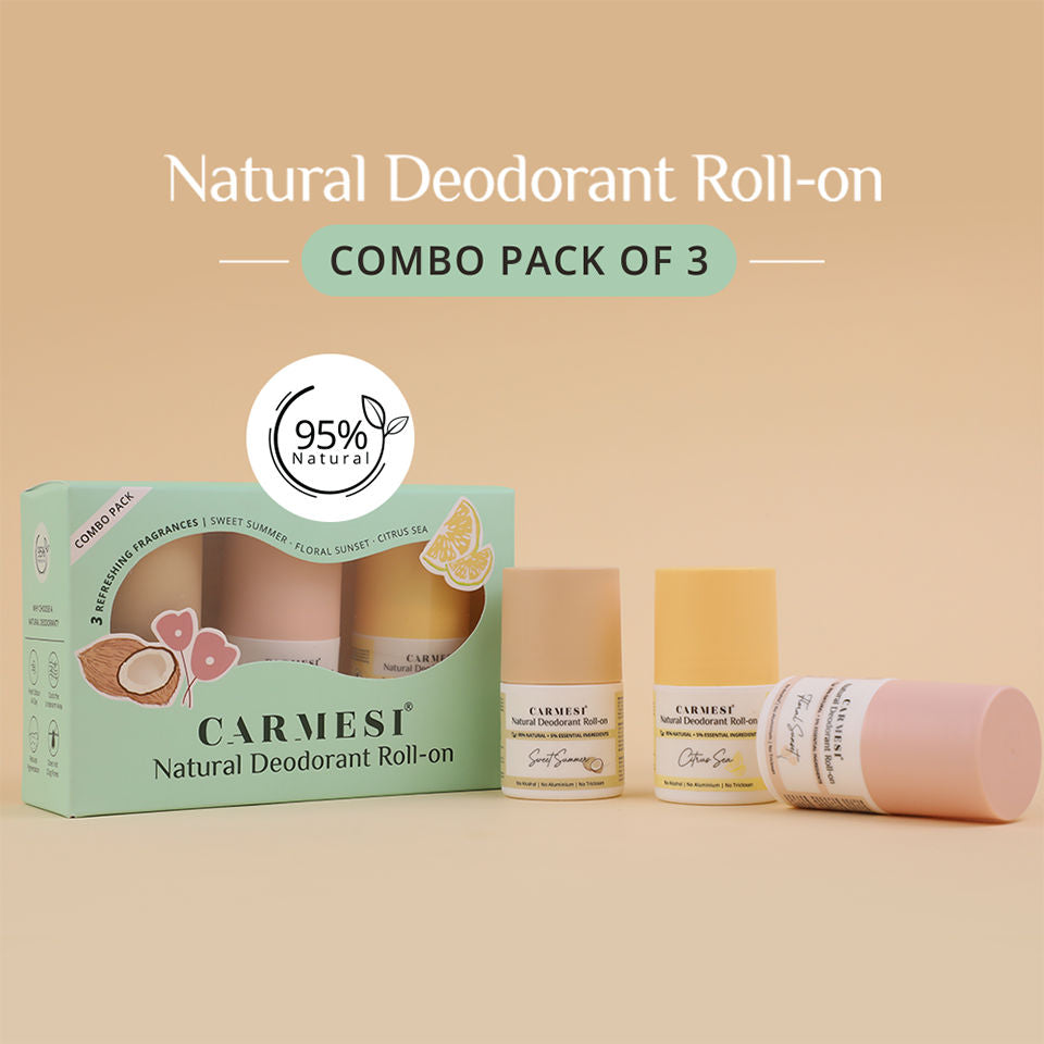 Carmesi Natural Underarm Roll On Deodorant Combo - image 2