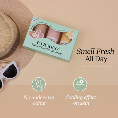 Carmesi Natural Underarm Roll On Deodorant Combo - image 5