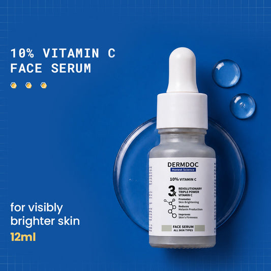 DermDoc 10% Vitamin C Face Serum for Glowing Skin (12 ml) - DermDoc