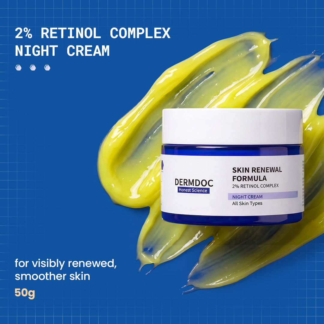 DermDoc 2% Retinol Complex Skin Renewal Formula Anti-Ageing Night Cream - DermDoc