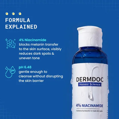 DERMDOC by Purplle 4% Niacinamide Face Wash