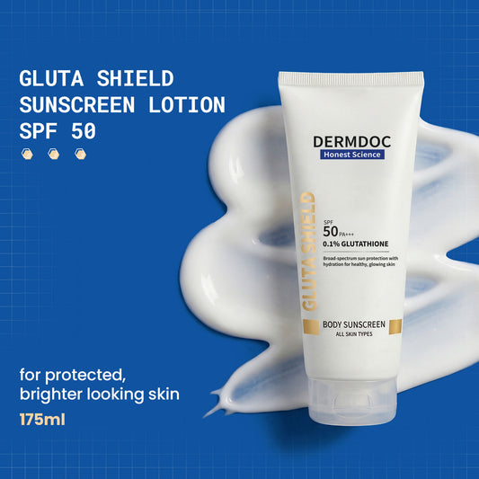 DermDoc Gluta Shield Body Sunscreen Lotion SPF 50 PA+++ - DermDoc