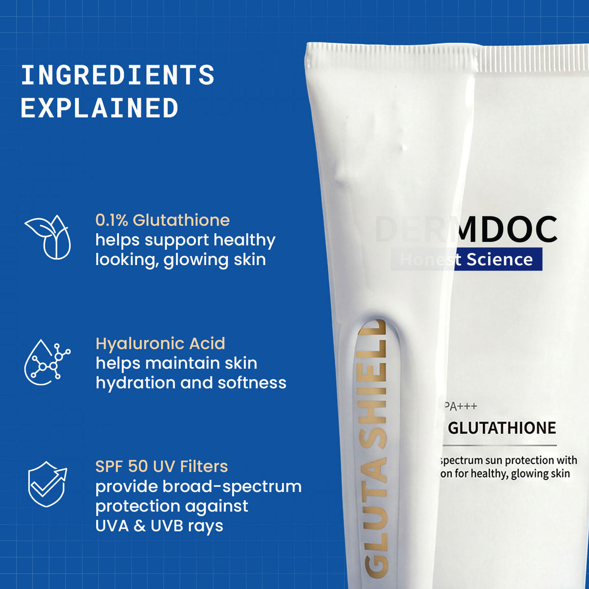 DermDoc Gluta Shield Body Sunscreen Lotion SPF 50 PA+++ - image 3