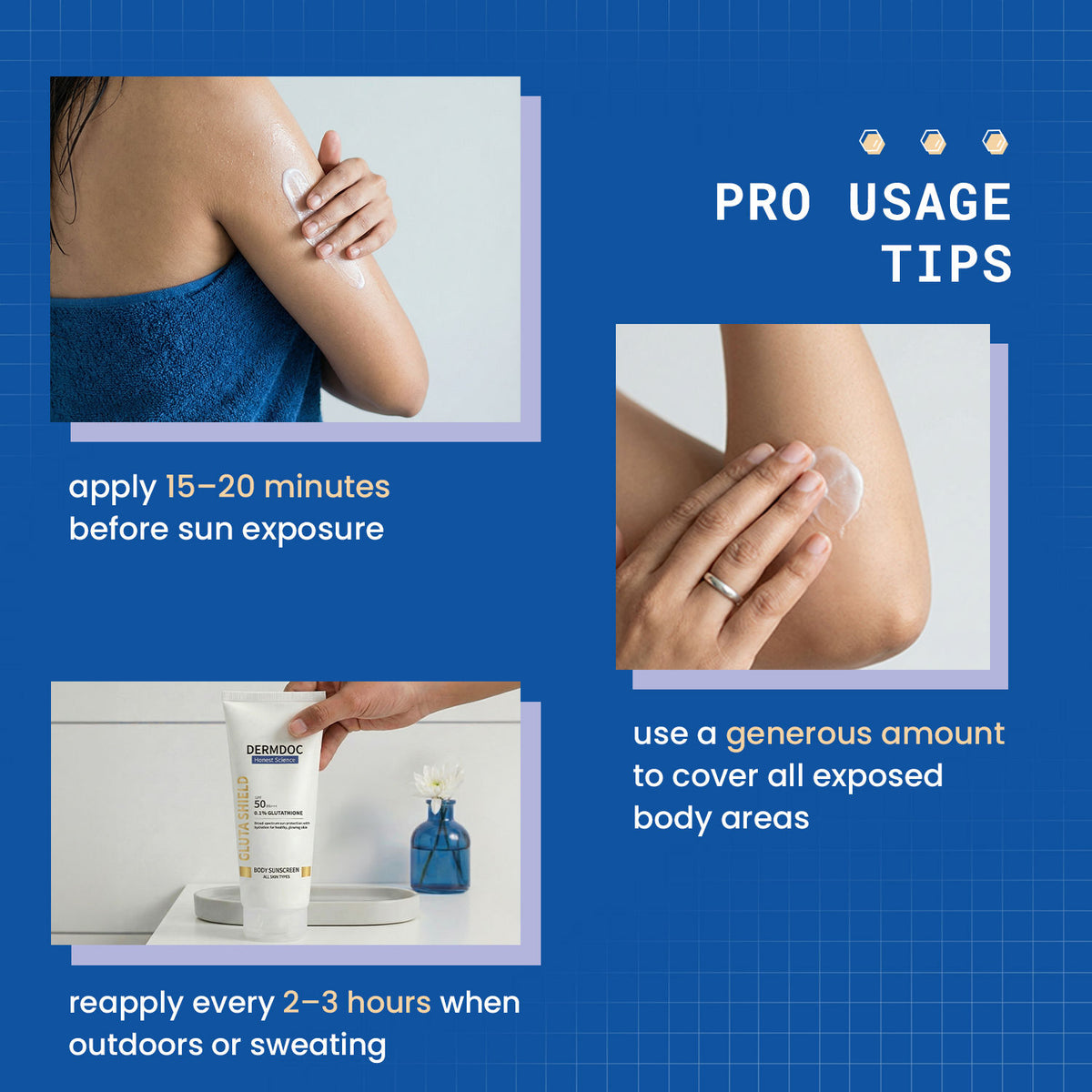 DermDoc Gluta Shield Body Sunscreen Lotion SPF 50 PA+++ - image 5