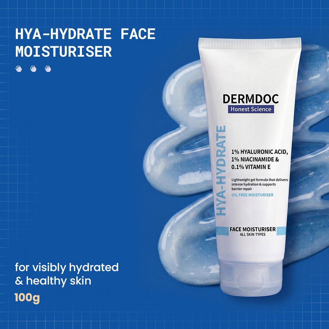 DermDoc Hya Hydrate 1% Hyaluronic Acid Oil-Free Face Moisturiser - DermDoc