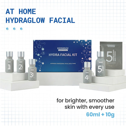 DermDoc HydraGlow 5-Step Hydrating Facial Kit - DermDoc