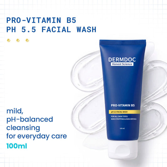 DermDoc Pro-Vitamin B5 pH 5.5 Gentle Facial Wash - DermDoc