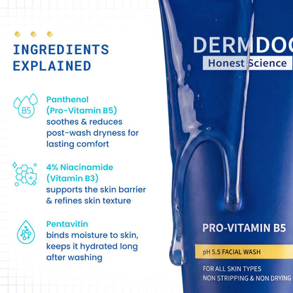 DermDoc Pro-Vitamin B5 pH 5.5 Gentle Facial Wash - image 4
