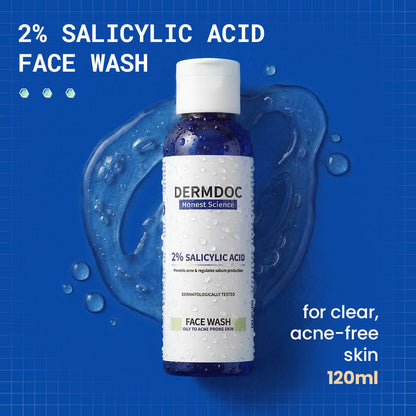 DermDoc 2% Salicylic Acid Face Wash (120 ml) - DermDoc