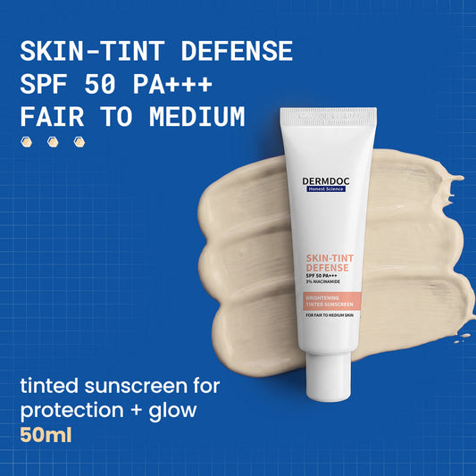 DermDoc Skin Tint Defense Brightening Tinted Sunscreen SPF 50 PA+++ - DermDoc