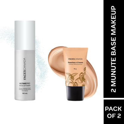 Faces Canada 2 Minute Base Makeup Combo – Peaches N Cream Tinted Moisturizer (Mini) - Faces Canada
