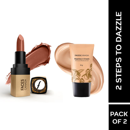 Faces Canada 2 Steps to Dazzle Combo – Peaches N Cream Tinted Moisturizer (Mini) - Faces Canada