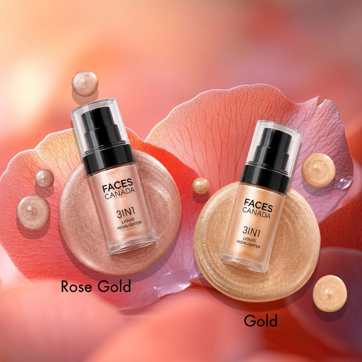Faces Canada 3 in 1 Liquid Highlighter – Gold 01, 15 ml - image 4