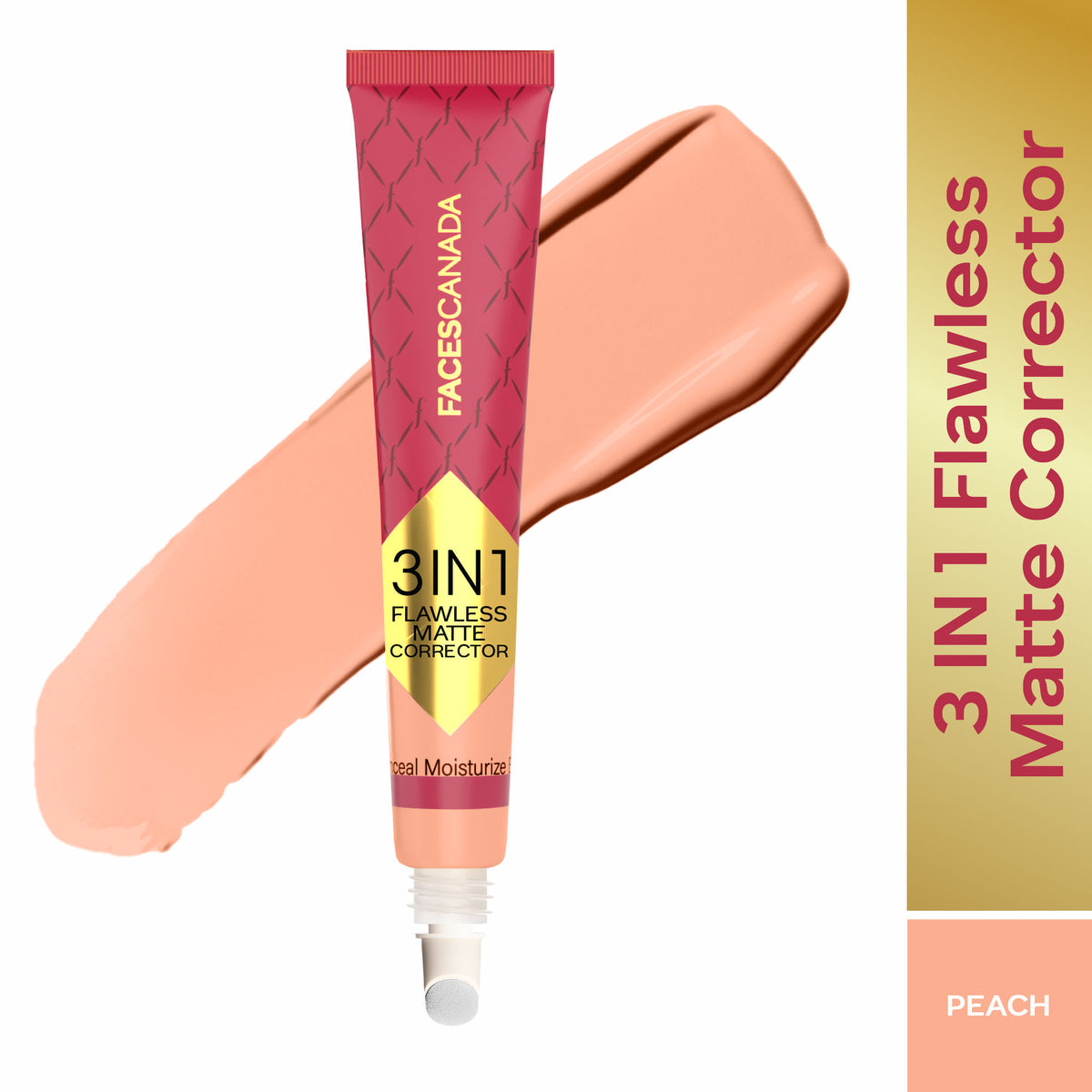 Faces Canada 3 in 1 Flawless Matte Corrector – Peach, 8 gm - Faces Canada