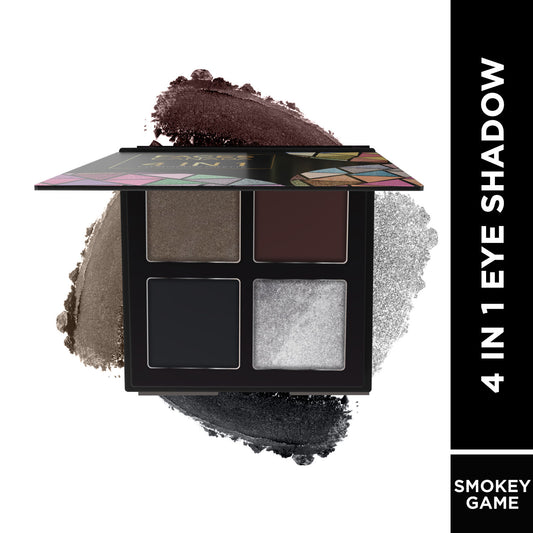Faces Canada 4 IN 1 Quad Eyeshadow Palette – Smokey Game 07, 4.8 gm - Faces Canada