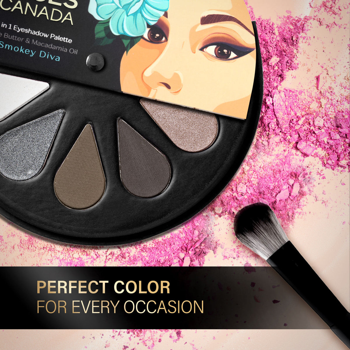 Faces Canada 6 in 1 Eyeshadow Palette – Smokey Diva 03, 6 gm - image 5