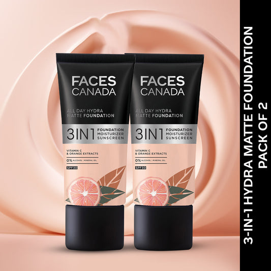 Faces Canada All Day Hydra Matte Foundation – 3-in-1 Foundation + Moisturizer + SPF30 - Faces Canada
